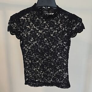 Chic Black Lace Top